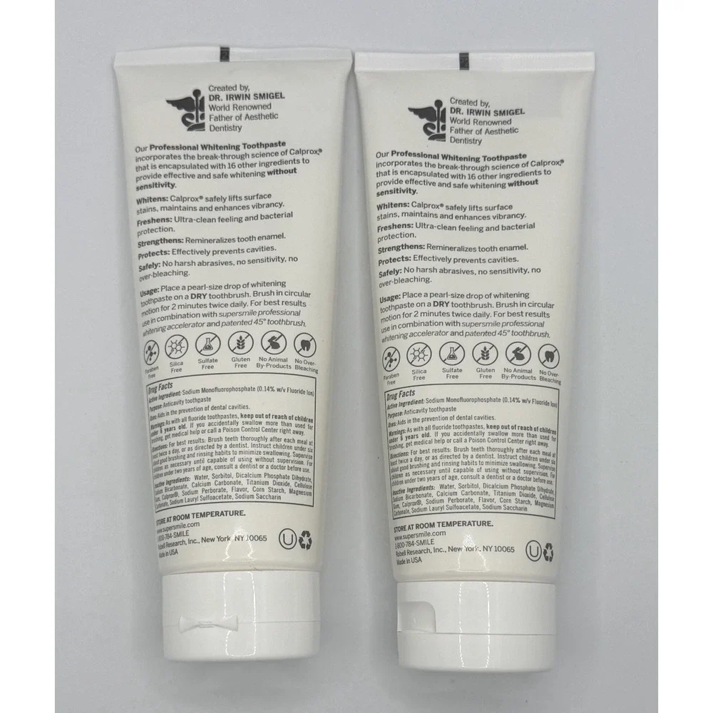 2X Supersmile Professional Whitening Toothpaste Tahiti Vanilla Mint 8 oz SEALED